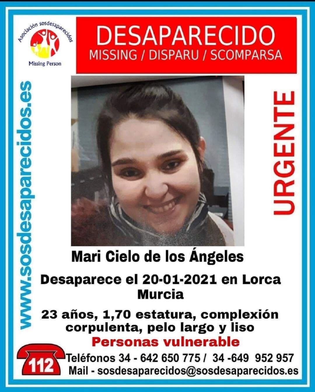 Se busca a una joven desaparecida en Lorca el miércoles