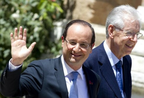 Mario Monti iniciará en Francia una ronda de contactos europeos