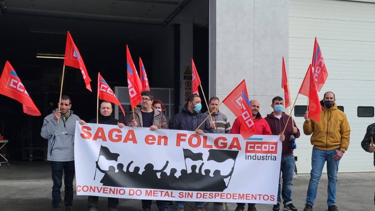 Huelga indefinida de los trabajadores de SAGA, una de las empresas que montan tiendas de Inditex en España