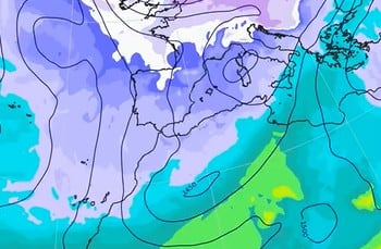 La AEMET avisa de la llegada de una masa de aire muy fría con temperaturas invernales.