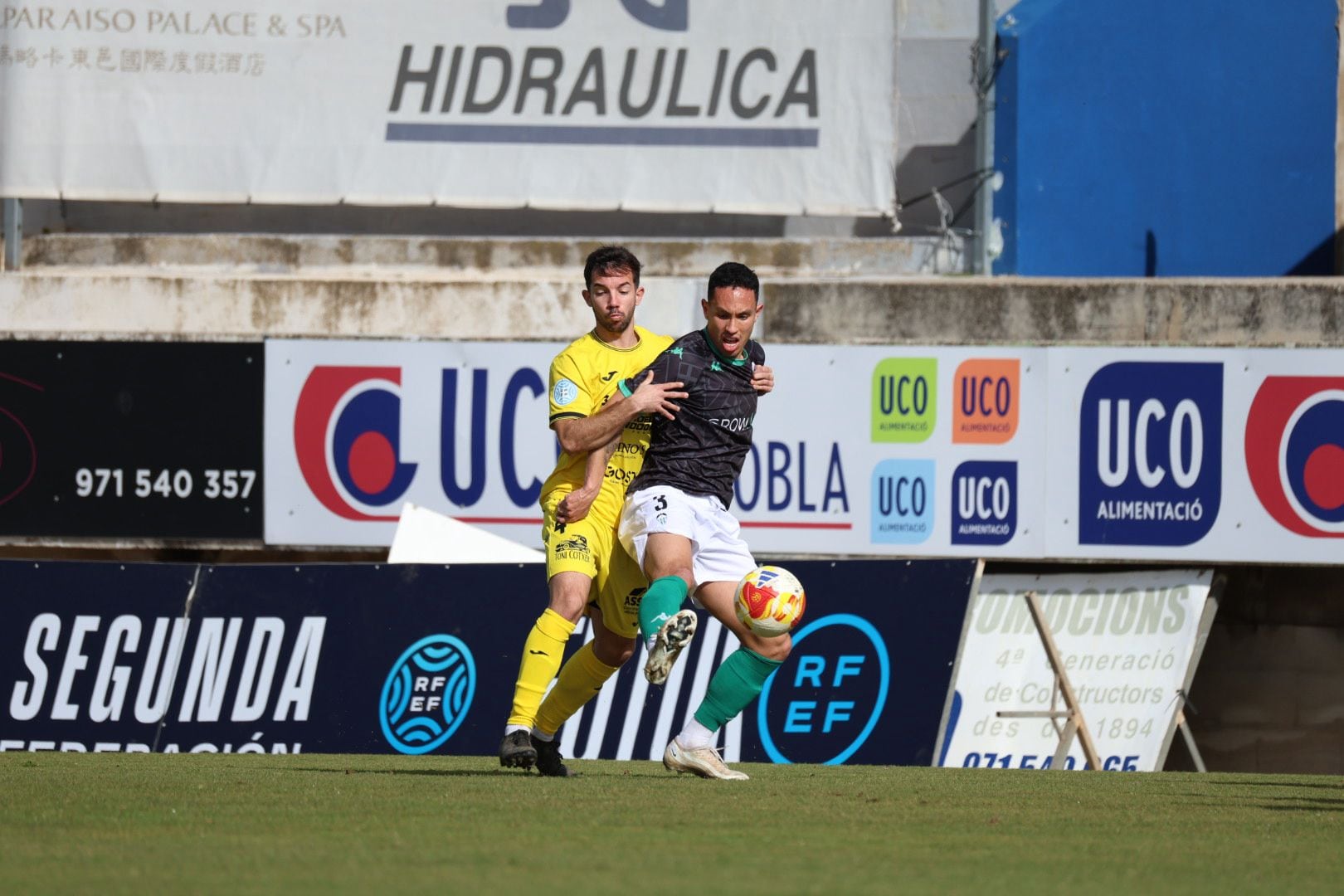 Imagen del partido en el Estadio Sa Pobla entre el Poblense y el CD Alcoyano