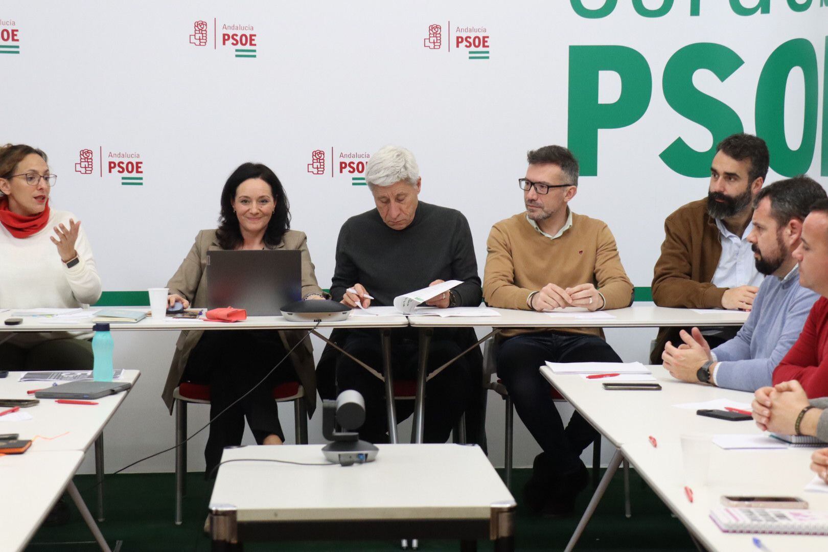 Rafi Crespín, presidiendo la última ejecutiva provincial del PSOE en Córdoba antes del congreso que se celebrará a finales de marzo de 2025.