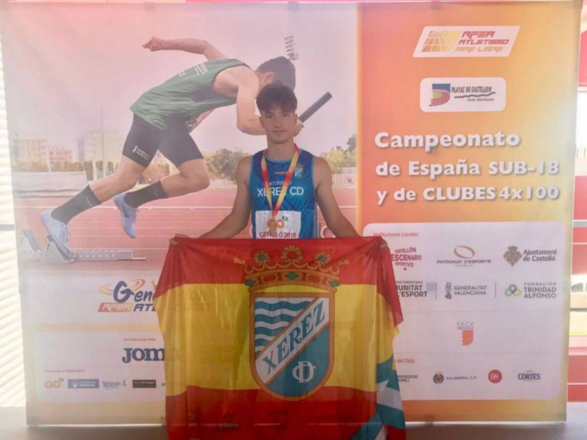 El jerezano Mario Mena, imparable en los 100 metros lisos