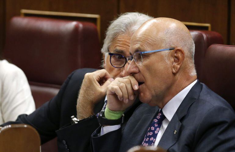 Los diputados de CiU, Josep Antoni Durán Lleida y Josep Sánchez Llibre.