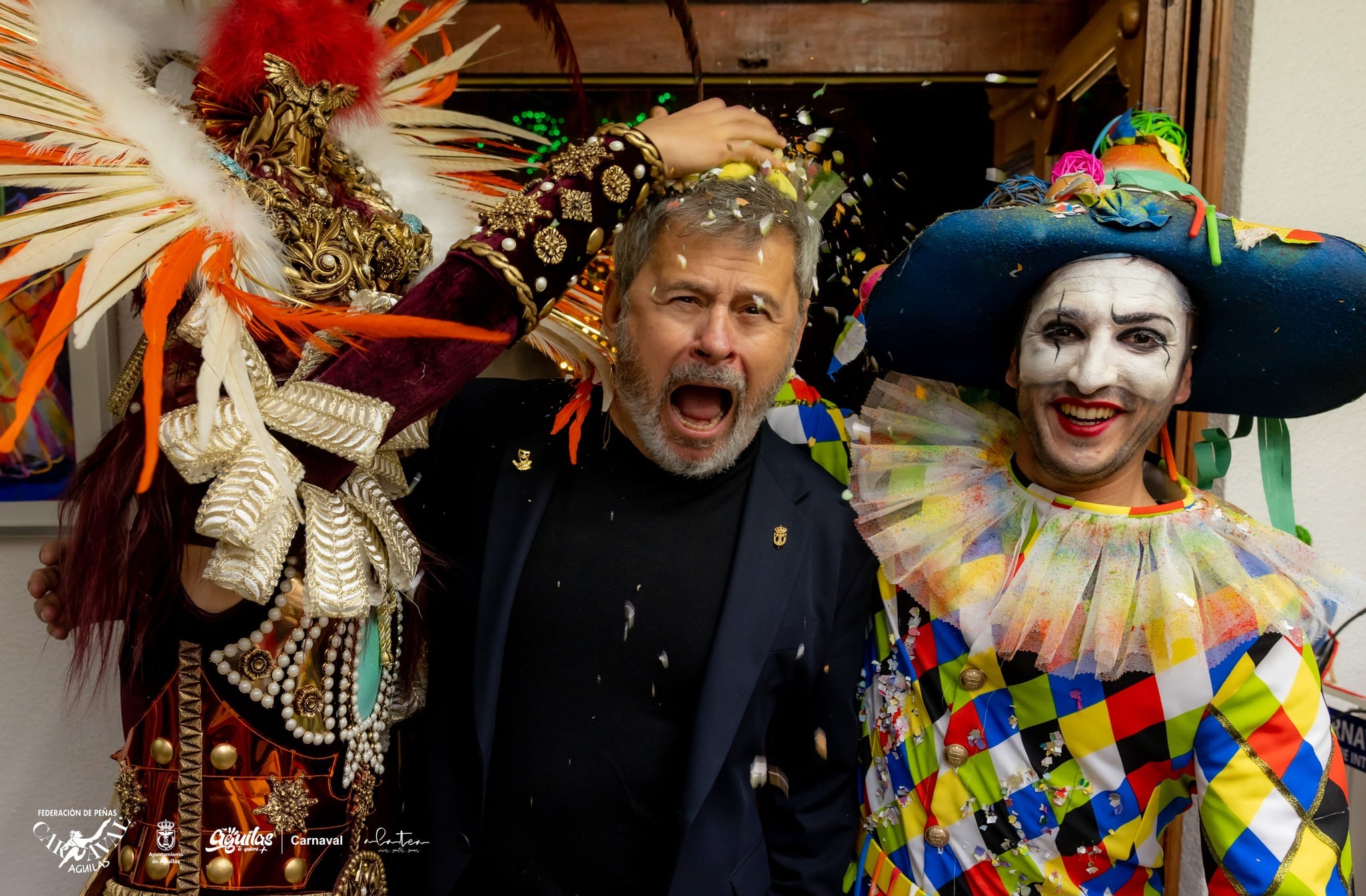 Miki Nadal, humorista junto al edil de Carnaval, Cristóbal Casado