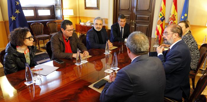 Reunión entre el Gobierno de Aragón y las empresas Finsa y Adeo