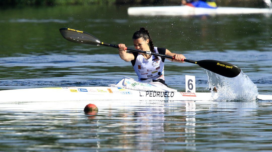 Laura Pedruelo, en plena competición