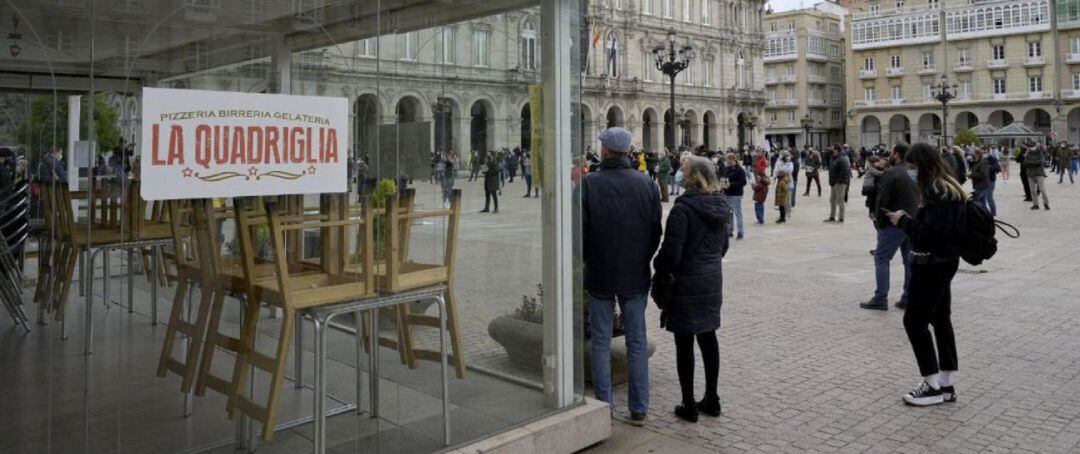 Protestas de los hosteleros en María Pita