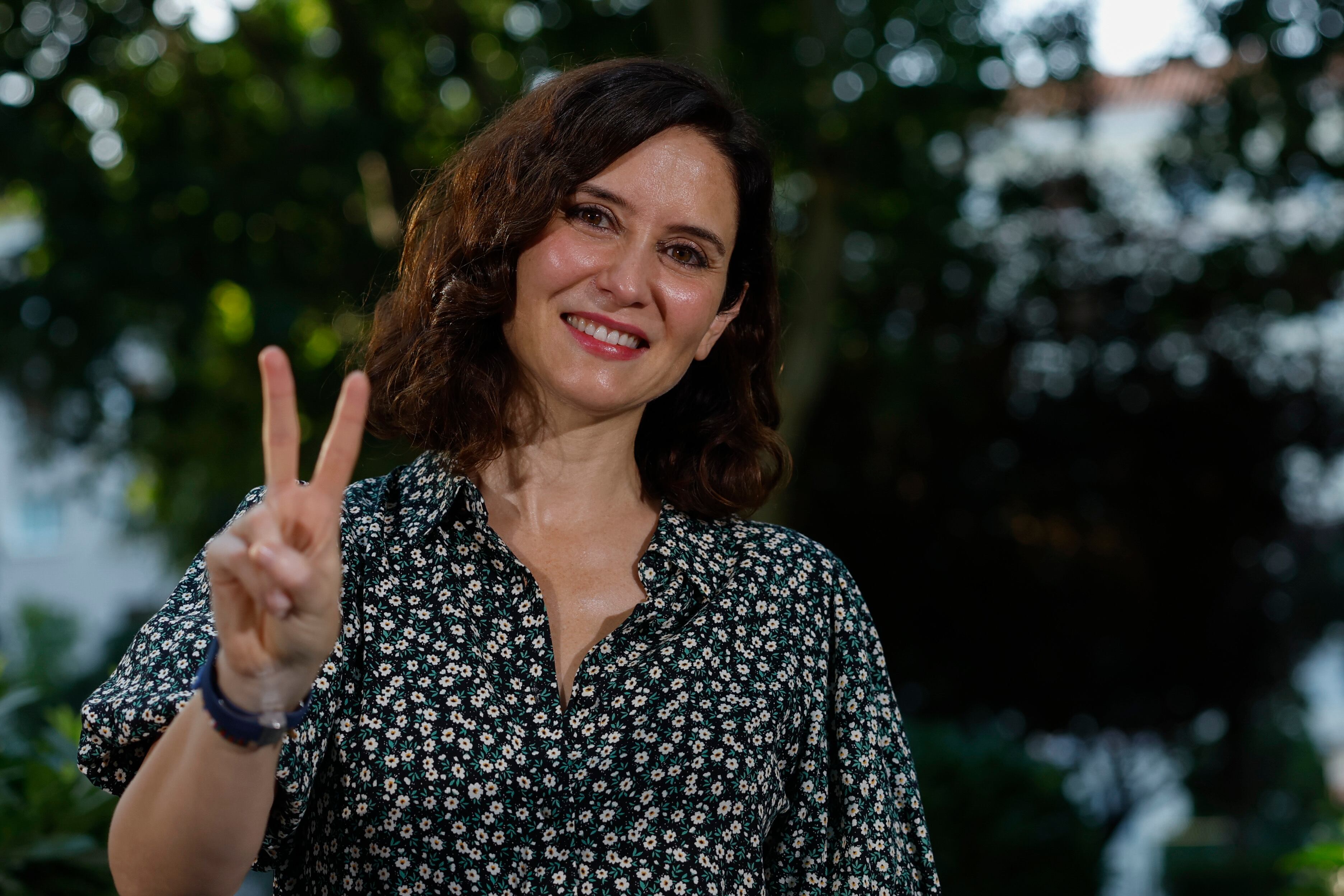 La presidenta de la Comunidad de Madrid, Isabel Díaz Ayuso, en el acto de inicio de campaña de las elecciones generales