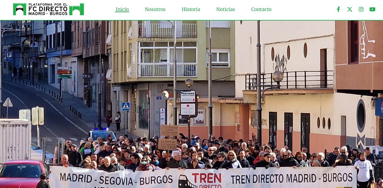 Portada de la página web