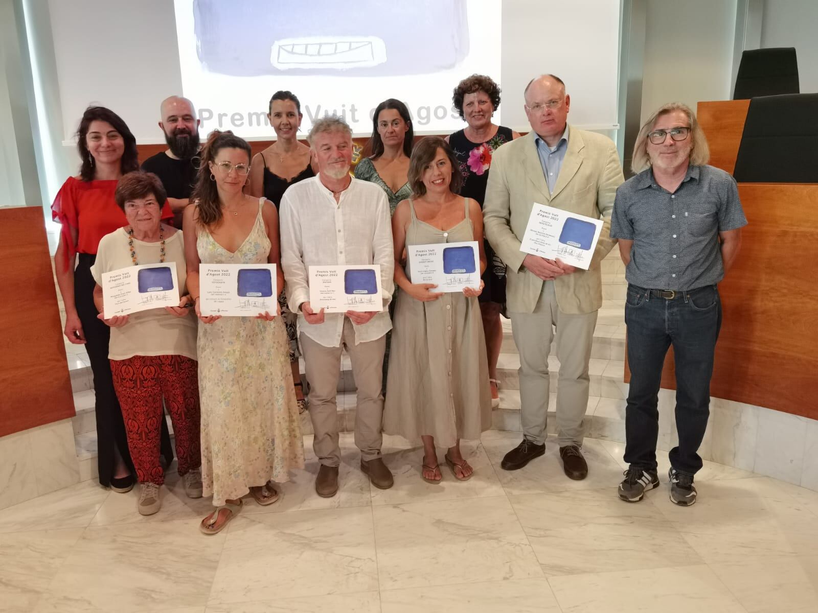 Imagen de los galardonados facilitada por el Consell de Ibiza