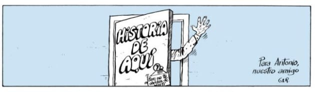 Viñeta en recuerdo de Forges de Gallego & Rey.