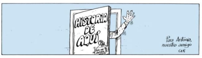 Viñeta en recuerdo de Forges de Gallego & Rey.
