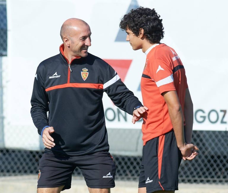 Ranko Popovic , en su etapa como entrenador del Real Zaragoza junto a Jesús Vallejo