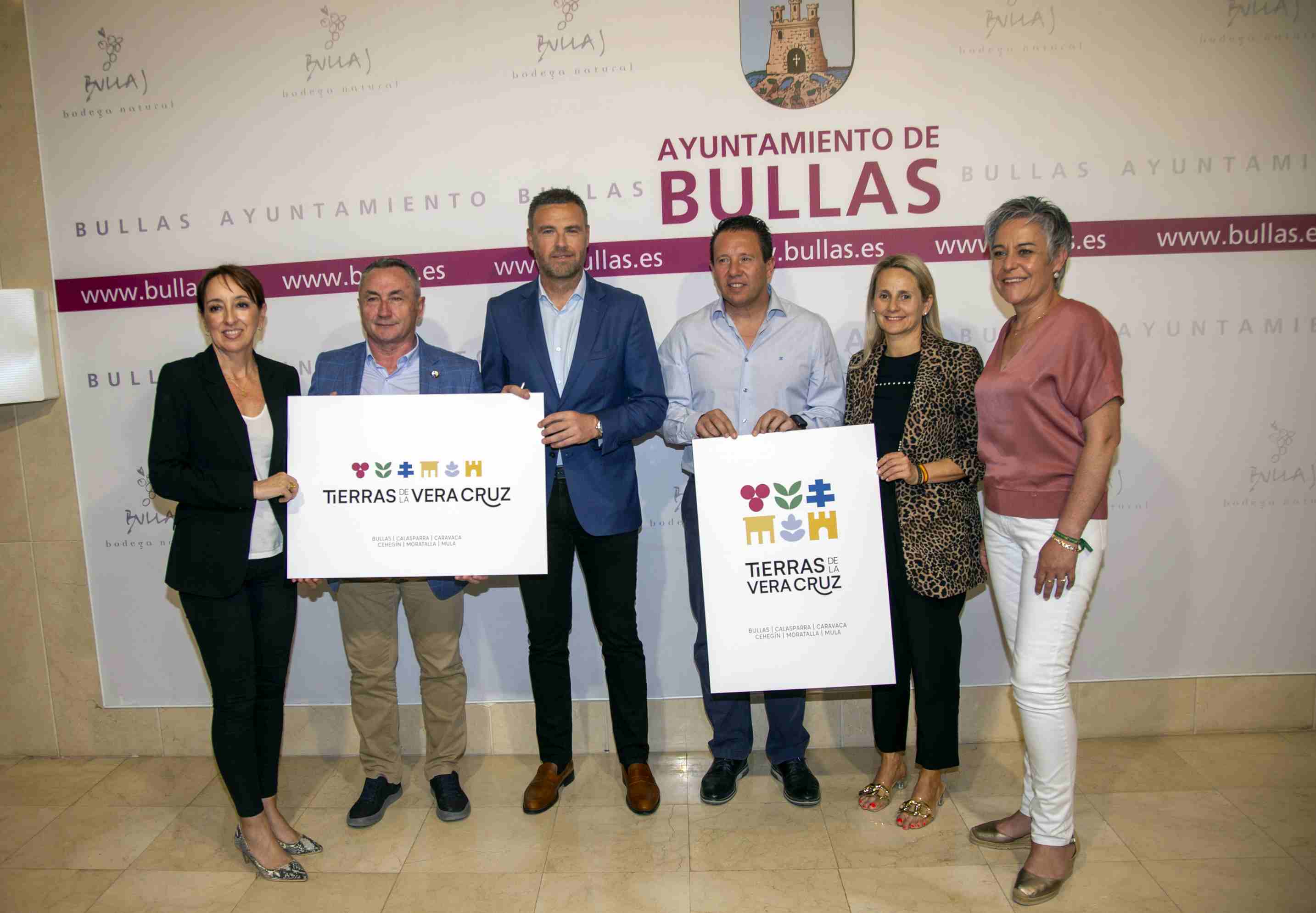 Los alcaldes y alcaldesa del noroeste de la Región de Murcia en la presentación de ‘Tierras de la Vera Cruz’