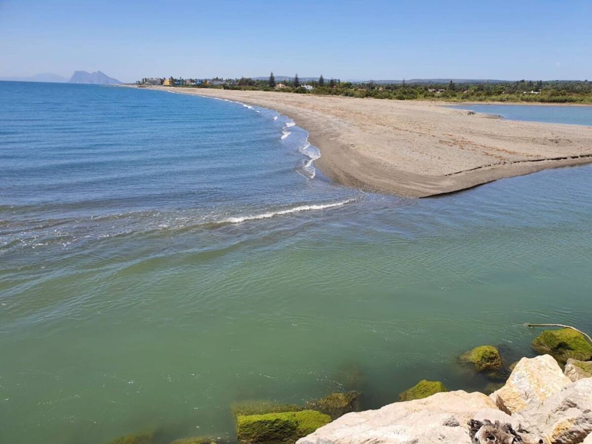 Verdemar advierte del escaso caudal en la desembocadura del río Guadiaro