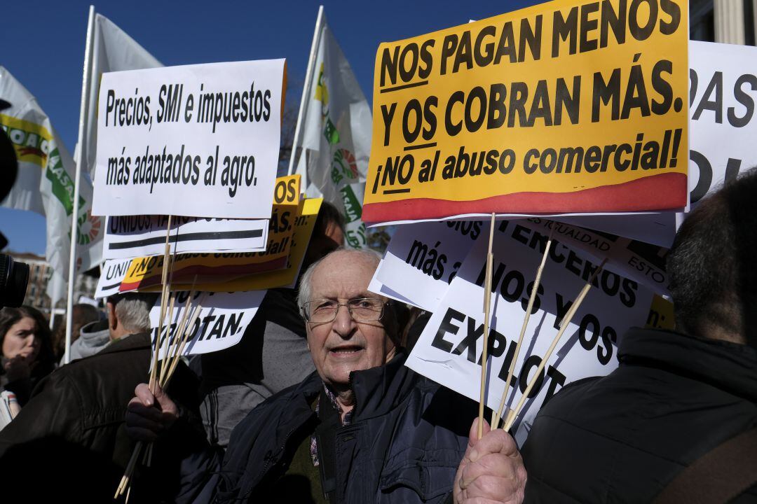 Manifestación de agricultores en Madrid