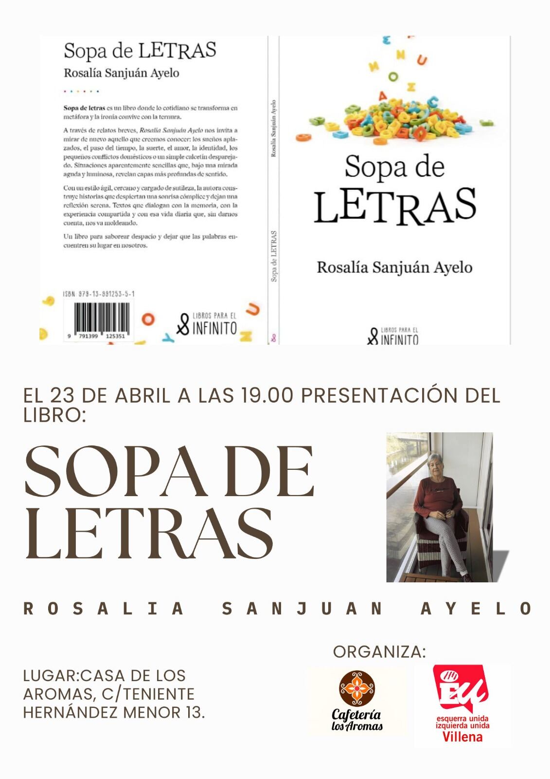 Cartel de la presentación del libro