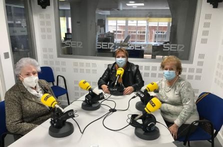 María Trujillo (i), Pilar Sierra y María Caballero