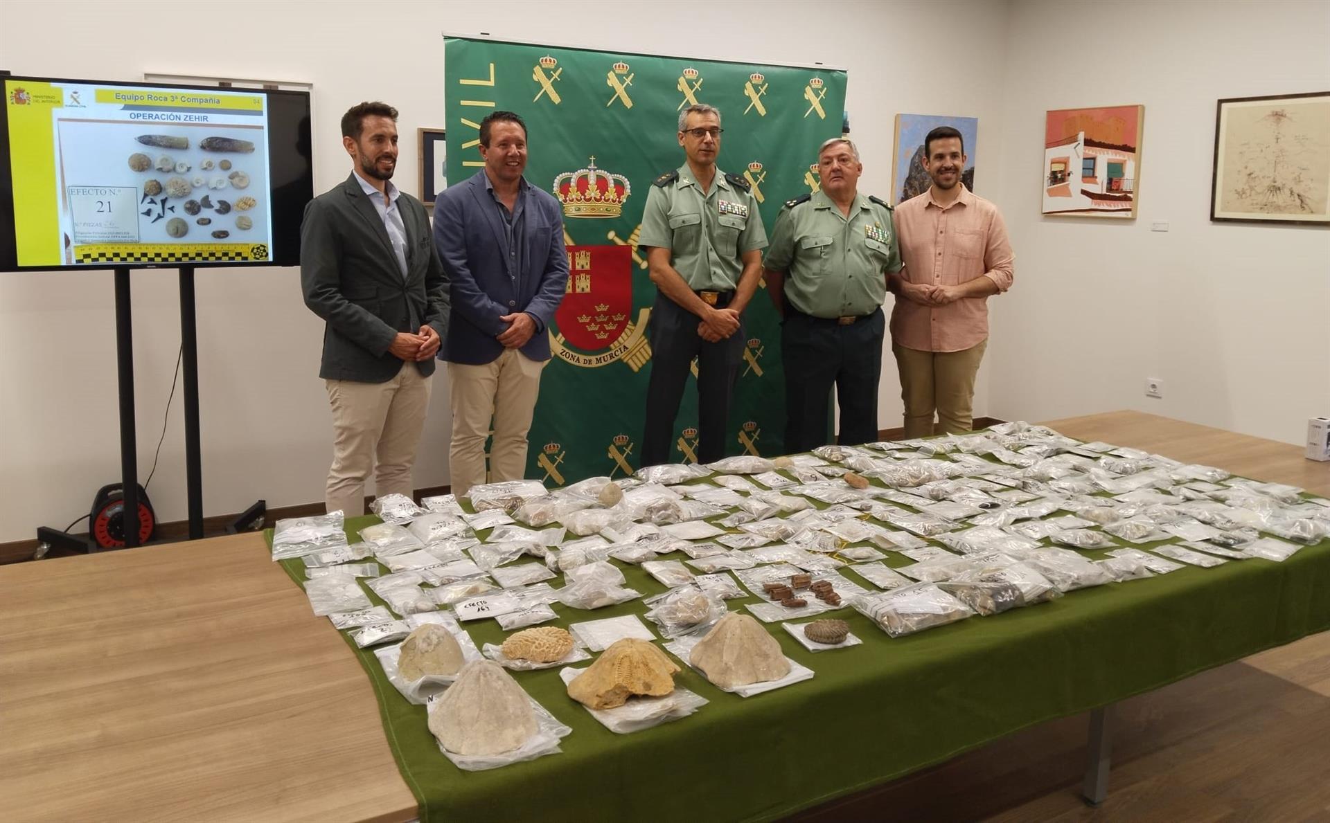 Piezas entregadas al Museo de Mula. Guardia Civil