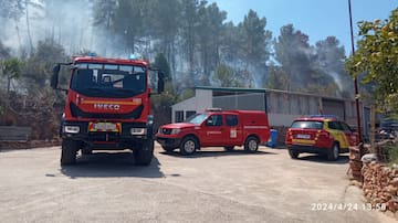 Estabilizado el incendio forestal en la zona del club de Campo de Onda