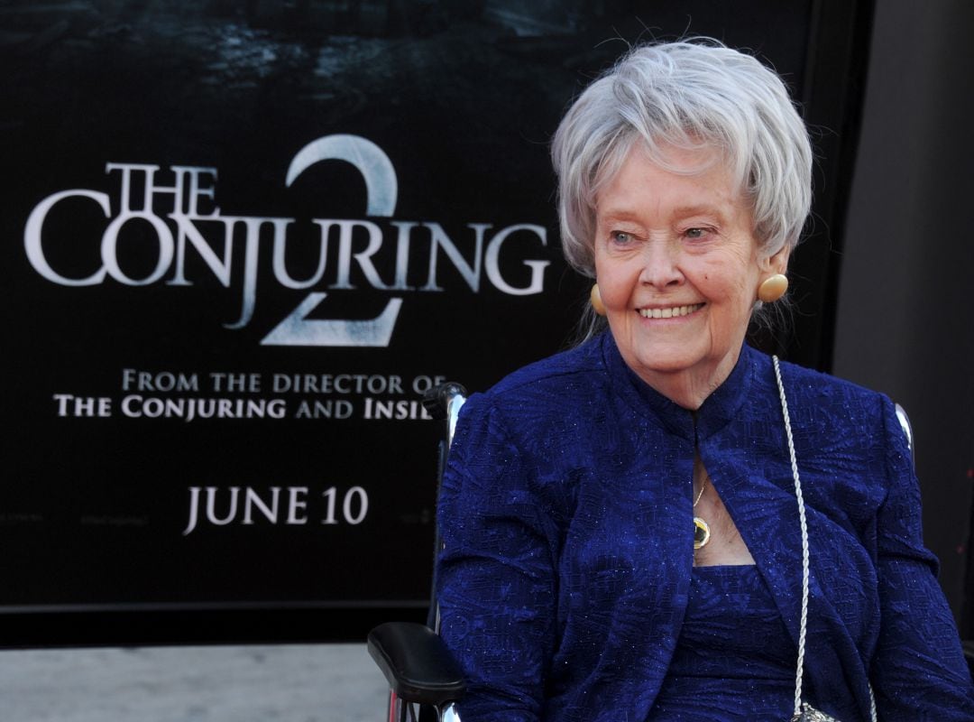 Lorraine Warren durante la presentación de la segunda entrega de la película Expediente Warren