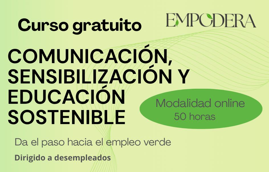 Detalle del cartel que anuncia el curso