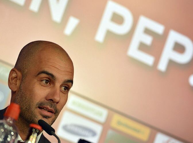 Guardiola, durante su presentación como entrenador del Bayern