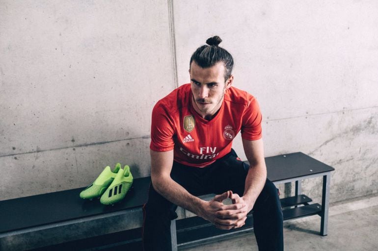 Gareth Bale como imagen de la presentación de la nueva equipación del Real Madrid