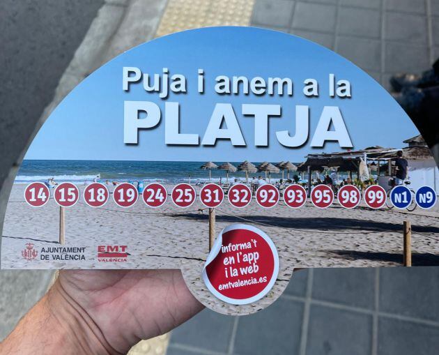 Información del servicio especial de playas de la EMT