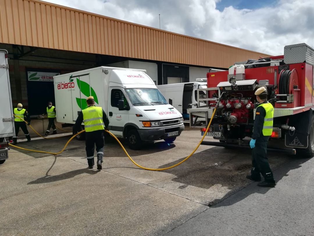 Labores de desinfección en Mercaleón