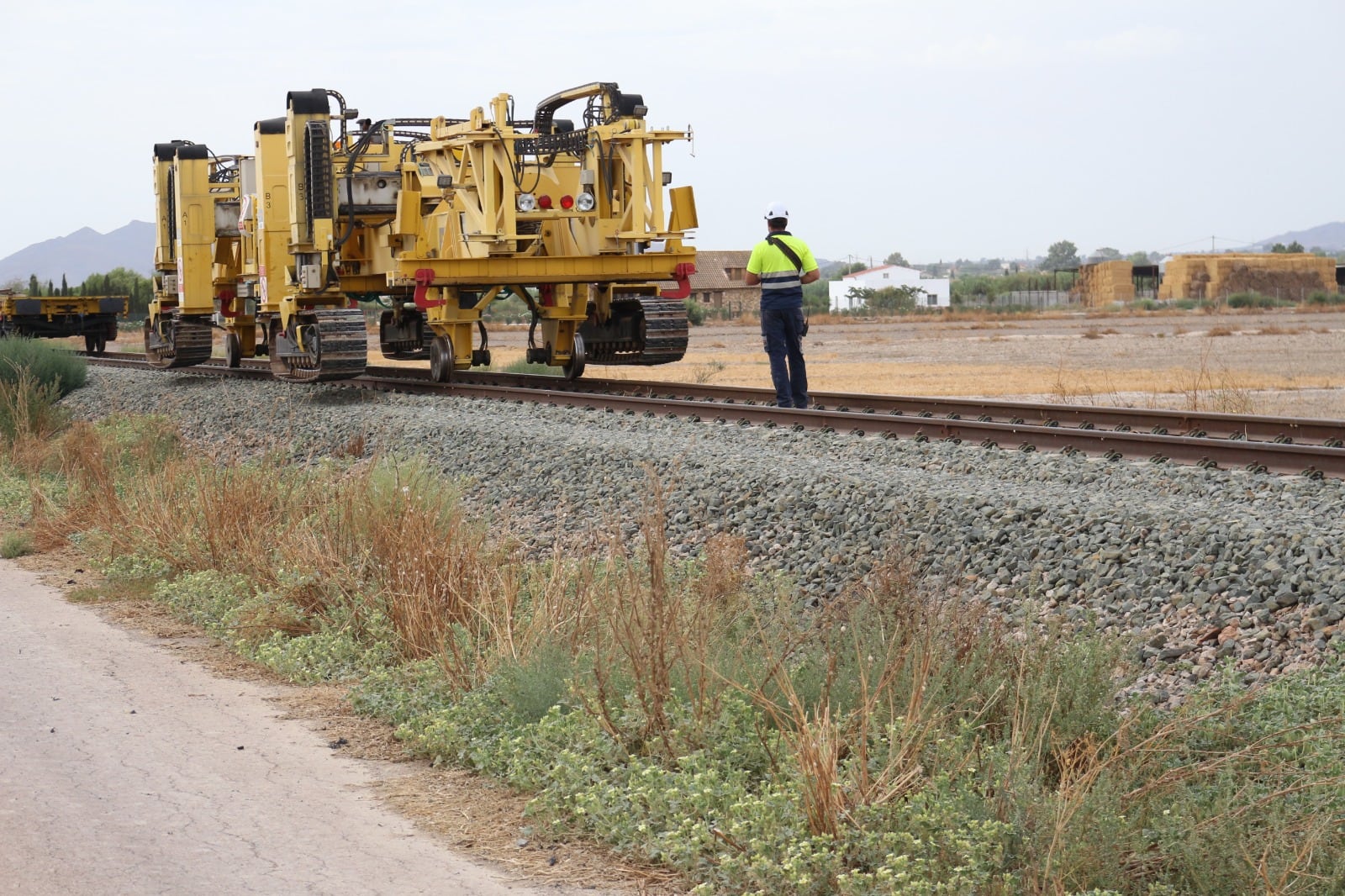 obras de construcción del AVE en el tramo Lorca-Pulpí