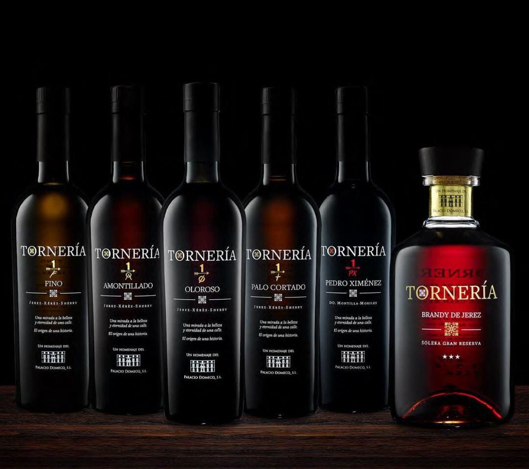 Gama de vinos y brandy de Jerez Tornería