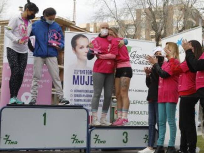 Uno de los podios de la carrera