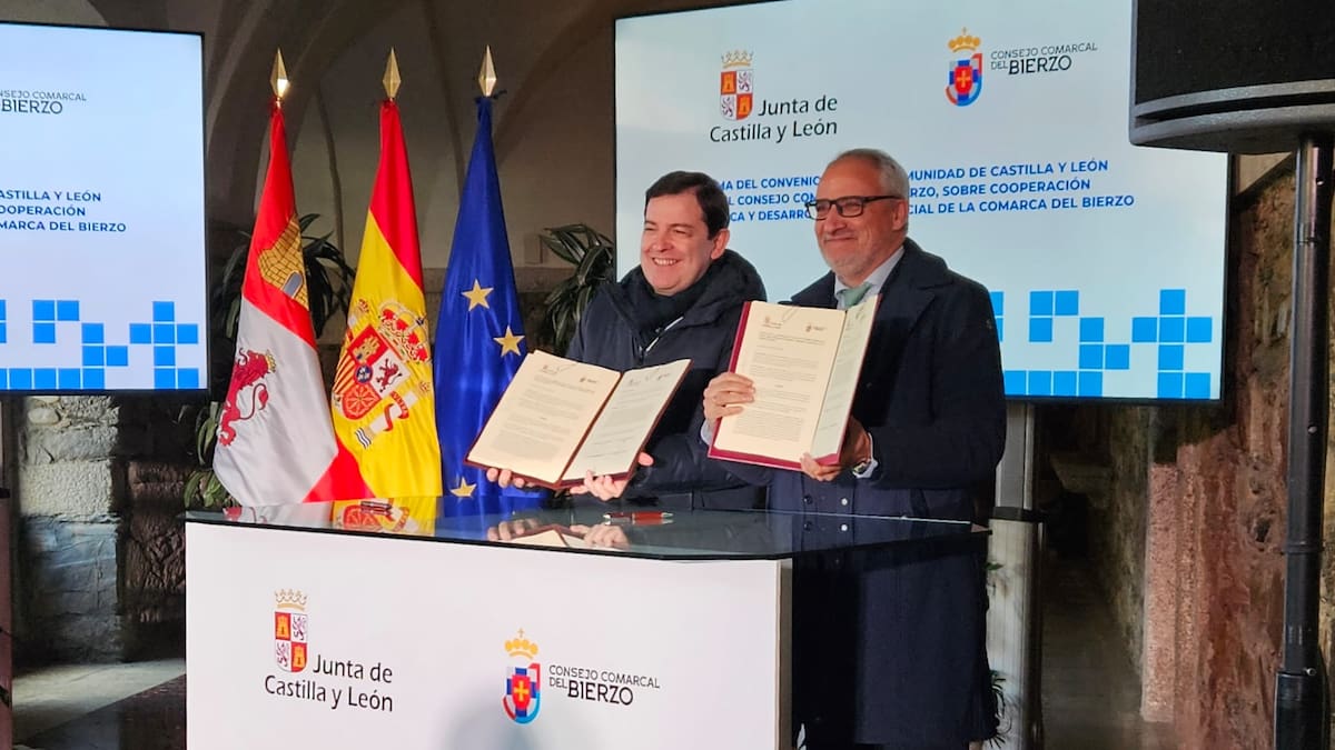 Firmado el acuerdo marco entre la Junta de Castilla y León y el Consejo Comarcal del Bierzo
