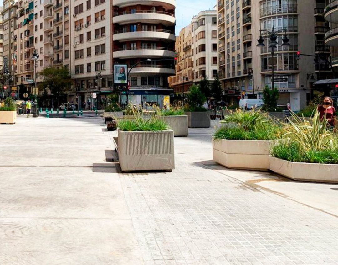 La plaza peatonal de San Agustín en València, en una imagen de archivo.