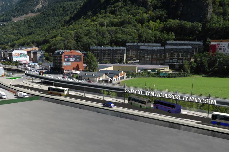 Maquesta de la futura estació d'autobusos nacional