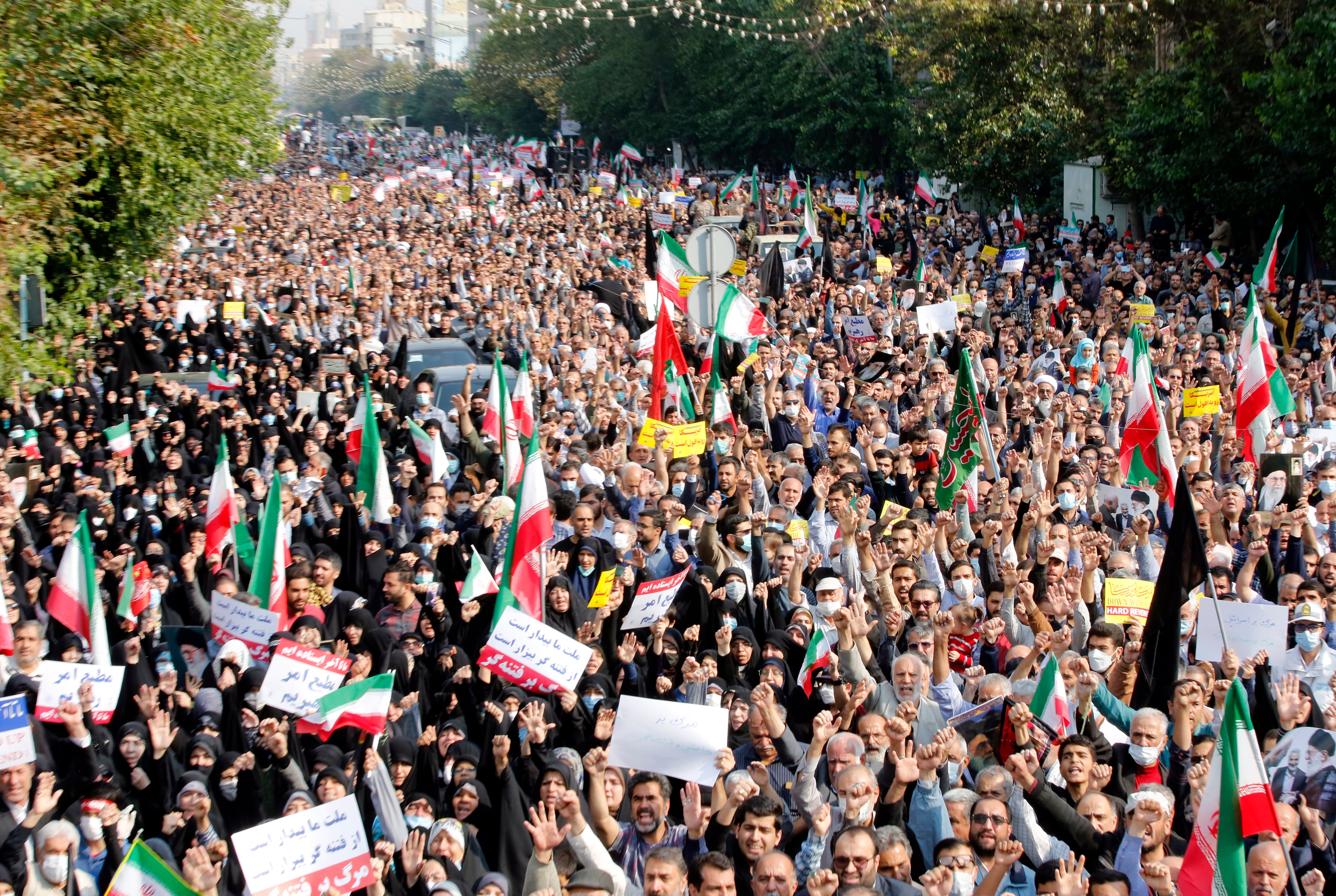 Manifestantes en Irán