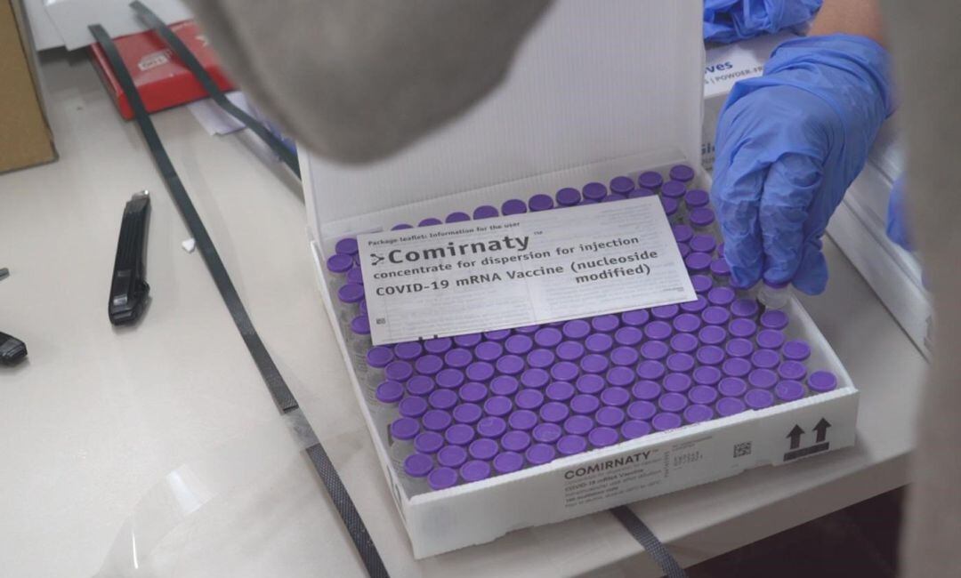 Archivo - Dosis de la vacuna de Pfizer.