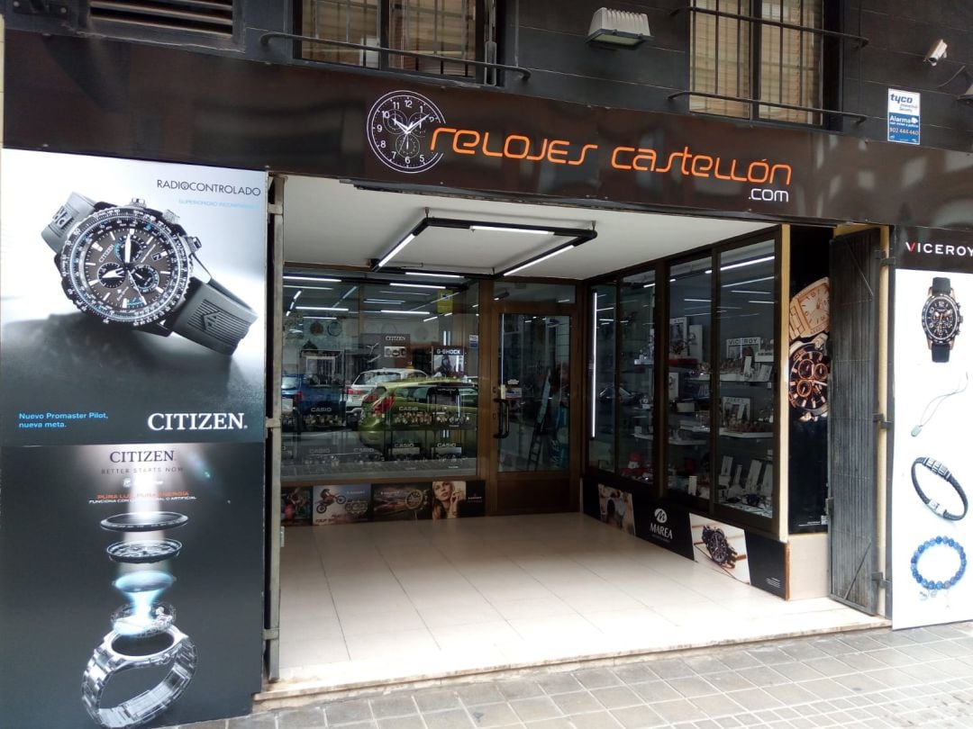 Establecimiento de Relojes Castellón en la calle Carcagente, 18 de Castelló