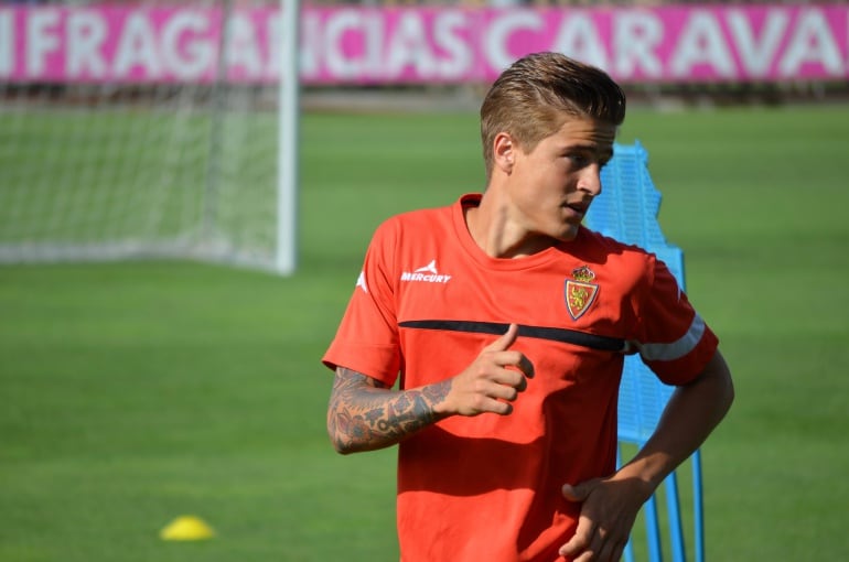 Wilk, durante un entrenamiento en la ciudad deportiva