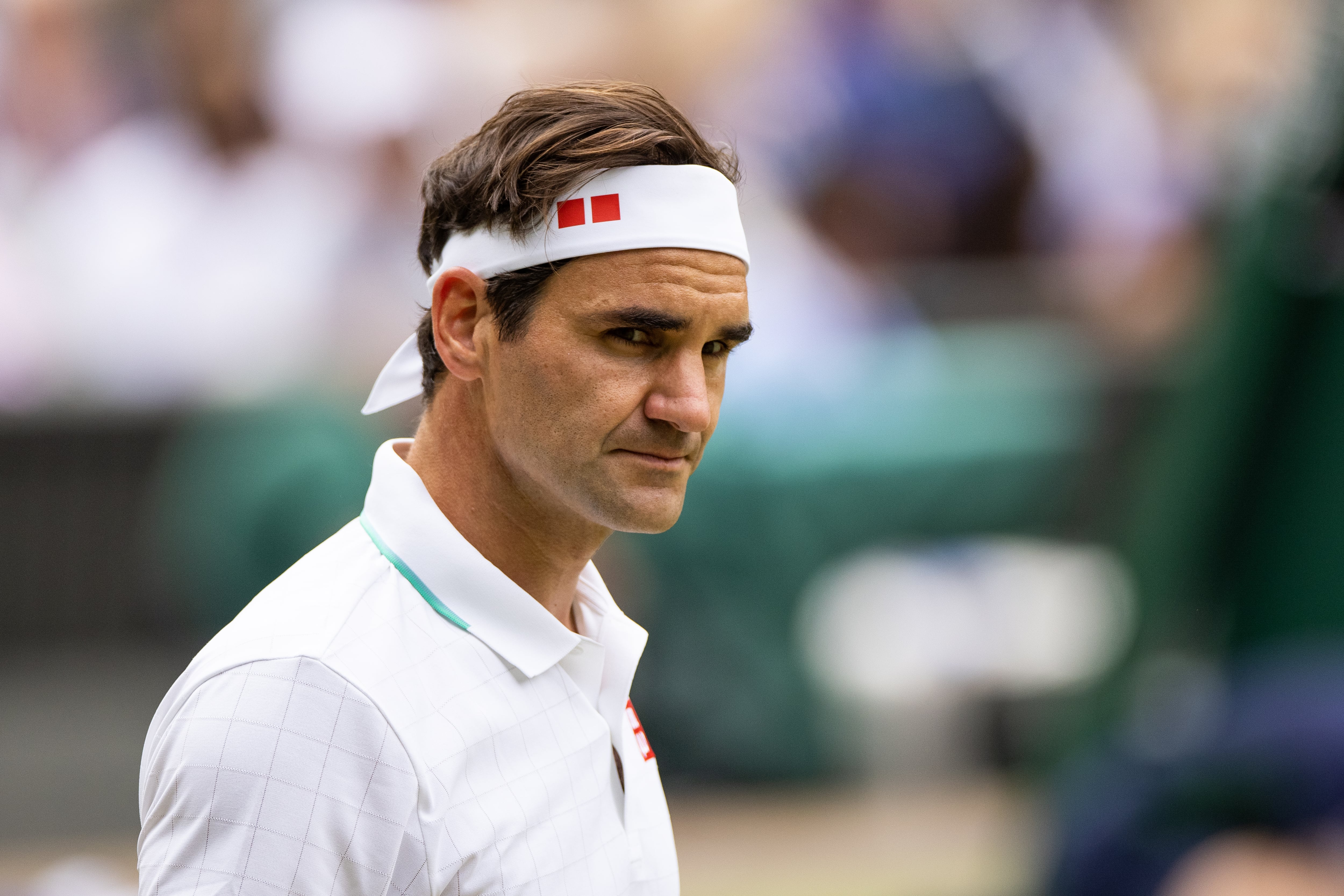 Roger Federer, en su último partido de Wimbledon