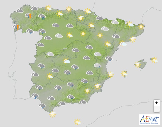 Predicción meteorológica para el jueves 28 de marzo