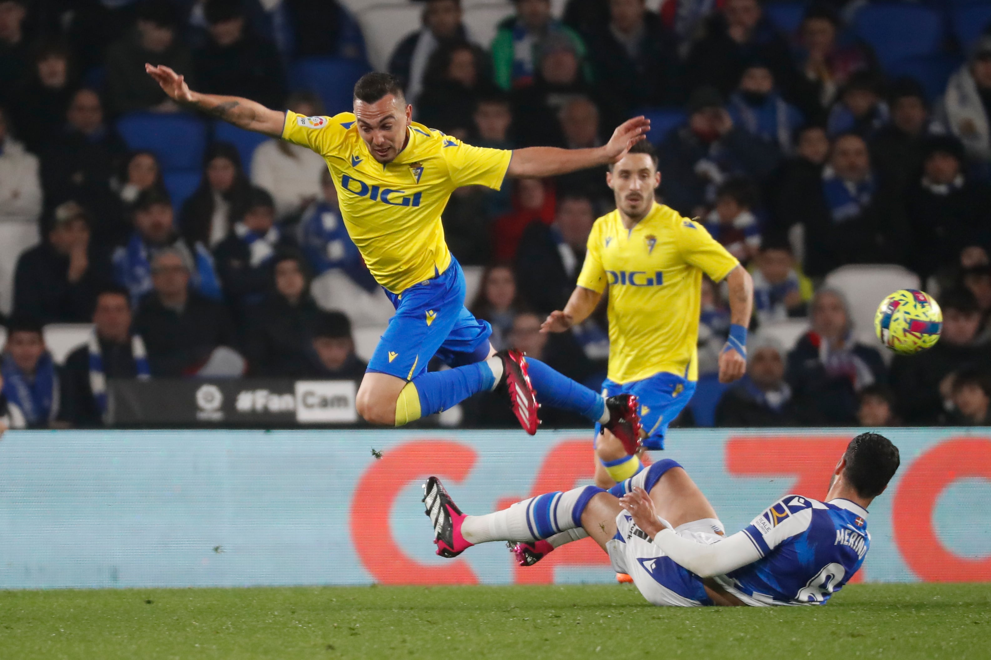 Gonzalo Escalante durante un partido del Cádiz de la pasada temporada