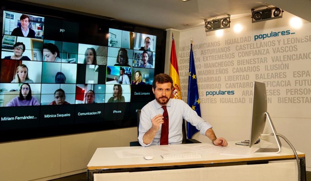 El líder del PP,  Pablo Casado