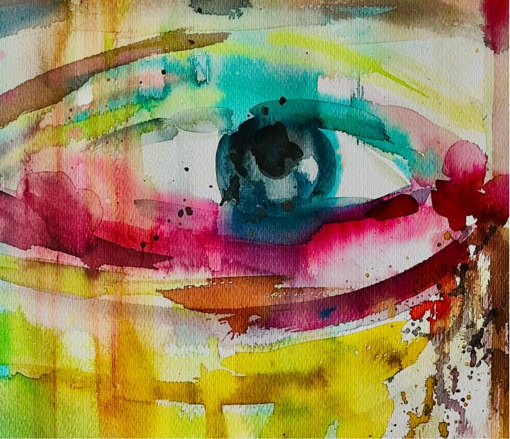 Cuadro de la exposición de Marian Ruiz, &quot;Bailando entre acuarelas&quot;