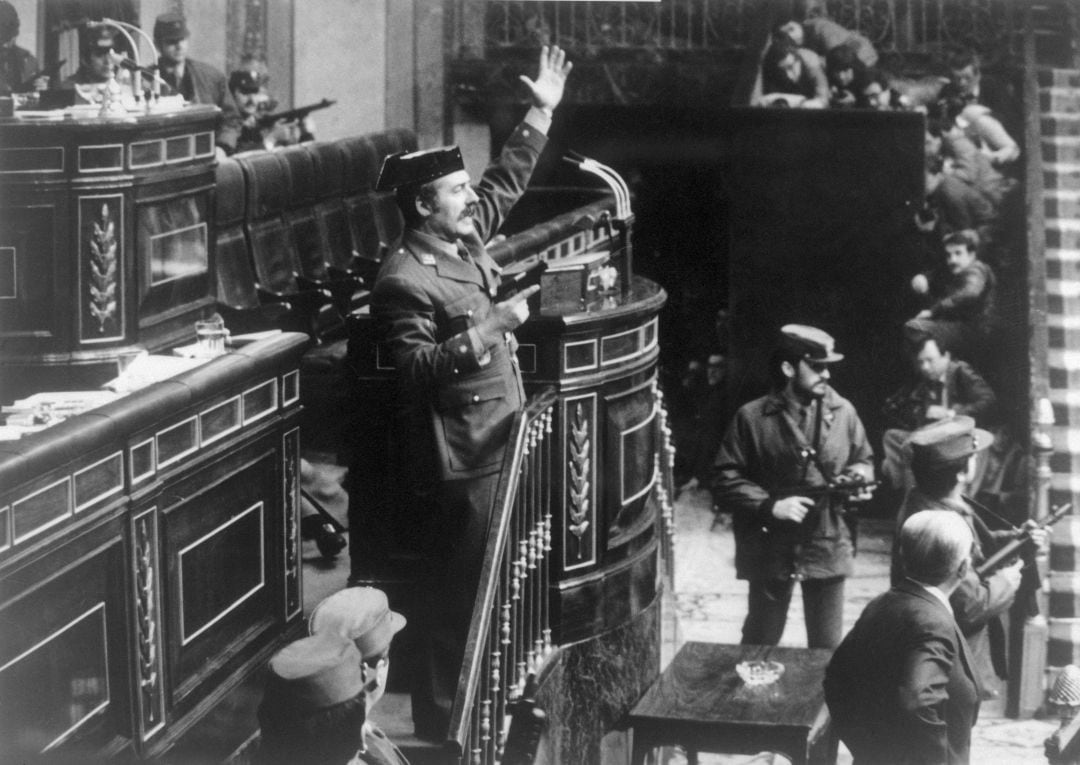 Antonio Tejero, durante el 23F