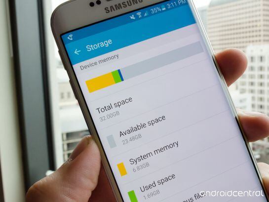 Memoria disponible en el Samsung Galaxy S6