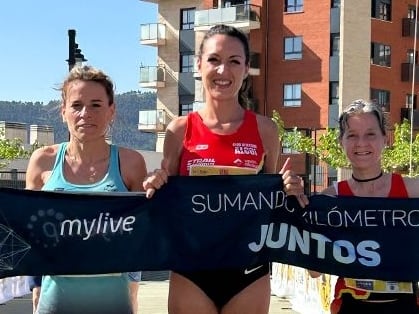 Podio Femenino La Salle Alcoy .Lorena Rodríguez , Carolina Sánchez y Cristina Díaz