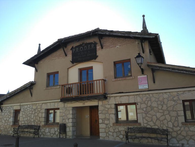 Fachada de la sede de la ADRI Ribera del Duero burgalesa en Peñaranda de Duero